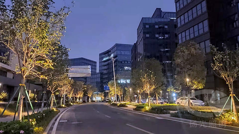 東莞中集智谷產業園景觀照明工程夜景圖